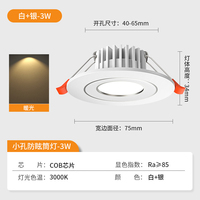 Downlight LED Encastrable 40-65mm, Corps PC, RGBW, Angle de Faisceau 120 Degrés, IP, CRI 90, Dimmable, Éclairage Domestique Moderne