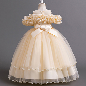 Robe de princesse haut de gamme personnalisée pour filles, modèle asymétrique à une épaule, robe de bal moelleuse, robe de demoiselle d'honneur mignonne pour mariage et anniversaire - Product Image 1