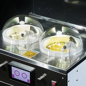 Machine à glaces et sorbets certifiée NSF, avec chariot personnalisable, options lait, <span class=keywords><strong>chocolat</strong></span>, eau, yaourt, fruits, noix, roues, multifonctionnelle - Product Image 2