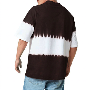 Camiseta de algodón oversize para hombre con estampado de logo de letras, cuello redondo, manga corta, estilo casual, tejido de punto. - Product Image 6