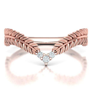 Anello di Fidanzamento F461 per Donna in Oro Bianco con Diamante Taglio Brillante Rotondo Colore G Naturale Stile Romantico - Product Image 3