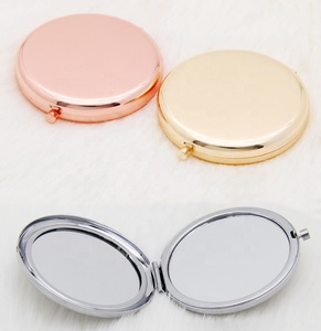 Hot Quà Lưu Niệm Vòng Đôi Bên Kim Loại Pocket Gương Mạ Vàng Make Up Gương Nhỏ Gọn Biểu Tượng Tùy Chỉnh - Product Image 3