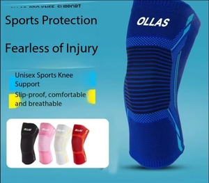 Venta directa de fábrica, <span class=keywords><strong>rodilleras</strong></span> deportivas de nailon antideslizantes, equipo de protección <span class=keywords><strong>para</strong></span> baloncesto, fútbol, <span class=keywords><strong>correr</strong></span>, Fitness - Product Image 6