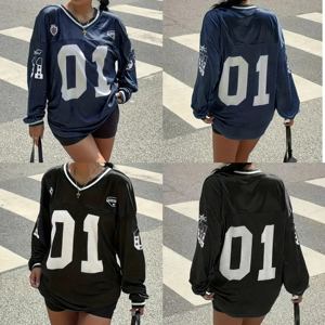 Футболка оверсайз из шелка и сетчатой ткани с длинным рукавом - Product Image 4