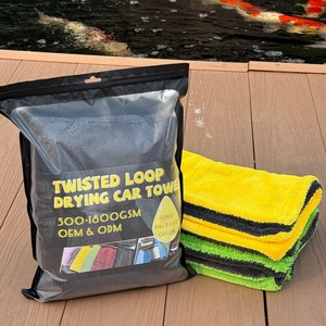 Double-Sided Thickened 1200GSM Twisted Loop Cleaning Cloth for Car Wash Super Absorbent Microfiber Car <b>Towel</b> - Product Image 1
