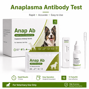 Kit de Prueba Rápida de Anticuerpos Anaplasma (Anap Ab) con Oro Coloidal para Detección de Enfermedades de Garrapatas en Perros Caninos - Product Image 1