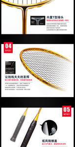 Golden <strong>Badminton</strong> Set - Premium Rackets with Bag, <strong>Shuttlecocks</strong> &amp; Extras, Perfect for Play - Product Image 6