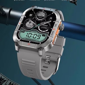 Montre connectée HK84 avec NFC, boussole, écran AMOLED carré de 1,95 pouce, suivi de la fréquence cardiaque, du sommeil et de la santé, tracker d'activité physique - Product Image 1