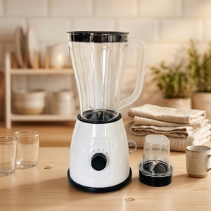 <span class=keywords><strong>Blender</strong></span> et extracteur de jus électrique domestique 2-en-1 350W 2 vitesses avec pot en plastique de 1,5 L et 4 lames - Product Image 1