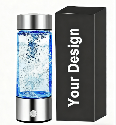 YenvQee 450ml Alkaline Hydrogen Water Bottle with Ionizer Filter Pitcher Type-C Charging Includes Hydrogen Water Generator Maker