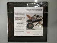 Tapis de comptoir noir AOKE, protection de table réutilisable, résistant à la chaleur, en fibre de verre, PTFE, silicone, avec poignée, épaisseur 0,2 mm, carré/rond, 1/2/3