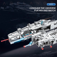 Reobrix 786 858PCS Space Battleship Spaceship Artillery Ship Missile MOC Model Bricks DIY Toys Plastic Building Block Sets