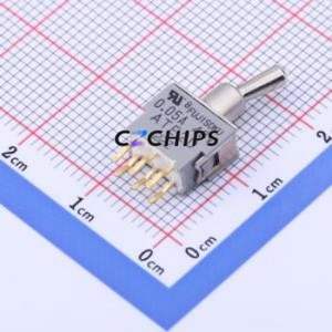 ATE2D-2M3-10-Z Toggle Switch Through hole Component (THT) Switch Double Pole Double Throw 9.5mm 5mm 18mm - Product Image 1