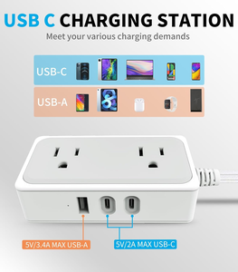 Bảo vệ Tăng điện dải 110V tháp USB loại multiprises bảng Ổ cắm điện ổ cắm tường sạc USA mở rộng ổ cắm 10 một - Product Image 2