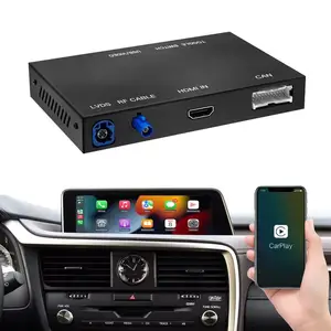 مشغل سيارة لاسلكي يعمل بنظام تشغيل أندرويد آلي من Apple CarPlay مُرفق بالمرآة لسيارات Lexus Nx Rx Is Es Gs Rc Ct Ls Lx Lc Ux Gx 2014-2019