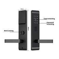 Serrures intelligentes pour hôtels/maisons de location/salles de divertissement avec fonctions de mot de passe et de carte RFID pour portes en bois.