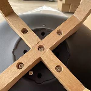 Modern Nordic Wooden Leg Hotel Table and <b>Chairs</b> Custom Color PP Plastic Cushion Seat <b>Tulip</b> Dining <b>Chair</b> - Product Image 6