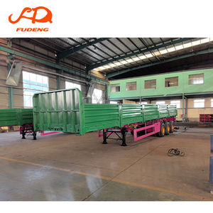 Remolque de Plataforma Lateral de 3 y 4 Ejes del Grupo Fudeng, <span class=keywords><strong>Remolques</strong></span> de Carga Laterales de 60 Toneladas para el Transporte de Carga a Granel en Guinea - Product Image 4