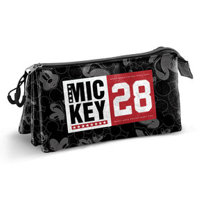 Estuche Triple para Lápices de Mickey Mouse de Karactermania, con Cierre de Tela, Color Negro, para la Escuela y la Oficina - Product Image 2