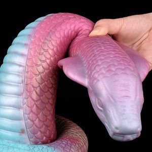 Nouveau gode énorme Long en forme <span class=keywords><strong>de</strong></span> Cobra réaliste, fantaisie géante, <span class=keywords><strong>serpent</strong></span>, écailles <span class=keywords><strong>de</strong></span> pénis, Texture <span class=keywords><strong>de</strong></span> gros Dong, Plug Anal en Silicone souple, jouet sexuel - Product Image 6