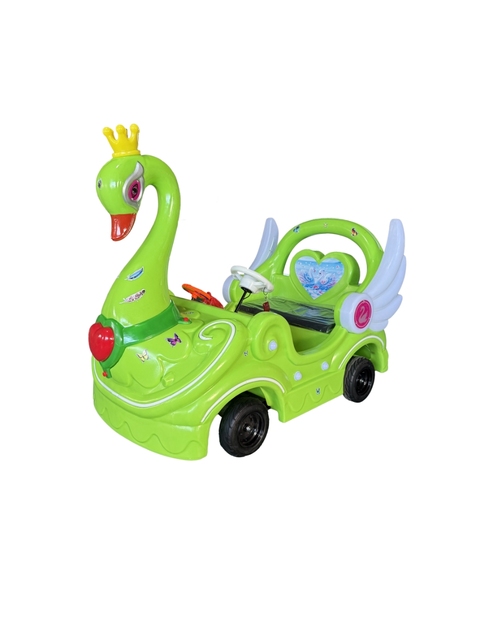 Pengxing 3 Wheels Attractive Glowing Coin-operated Go-karts Outdoor Kids' Bumper Cars Swan-shaped Game Cars for Playground