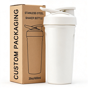 ขวดเชคเกอร์สแตนเลสคุณภาพสูงแบบฉลากส่วนตัว ผนังสองชั้น เก็บอุณหภูมิ สำหรับผสมโปรตีนและออกกำลังกาย - Product Image 1