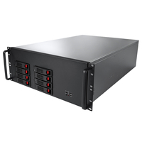 Boîtier de serveur 4U, profondeur 340 mm, GPU 650 mm, 7 PCIe + Phoenix, 3 ventilateurs 12 cm, acier 1,2 mm, stockage distribué de big data 8 baies, en stock