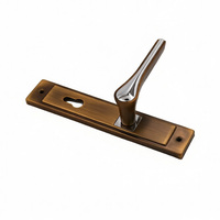 Poignées de porte en bronze antique de qualité supérieure sur plaque et serrures pour portes intérieures classiques de luxe