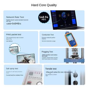 <span class=keywords><strong>Cable</strong></span> de Red Gigabit Cat6 de Super Clase 6, <span class=keywords><strong>Cable</strong></span> de Conexión para Computadora y Hogar, Sin Blindaje, Cobre Puro, RJ-45, Súper Probado - Product Image 4