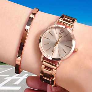 <span class=keywords><strong>Orologio</strong></span> da Polso NYY Popolare, Cinturino Sottile in Acciaio Dorato, <span class=keywords><strong>Orologio</strong></span> al Quarzo da <span class=keywords><strong>Donna</strong></span>, Quadrante alla Moda per Studentesse - Product Image 5