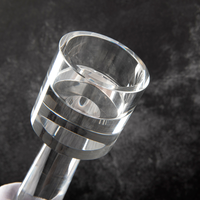 Présentoir à bougie en cristal conique poli à la main, en forme de torche, pour centre de table de mariage élégant