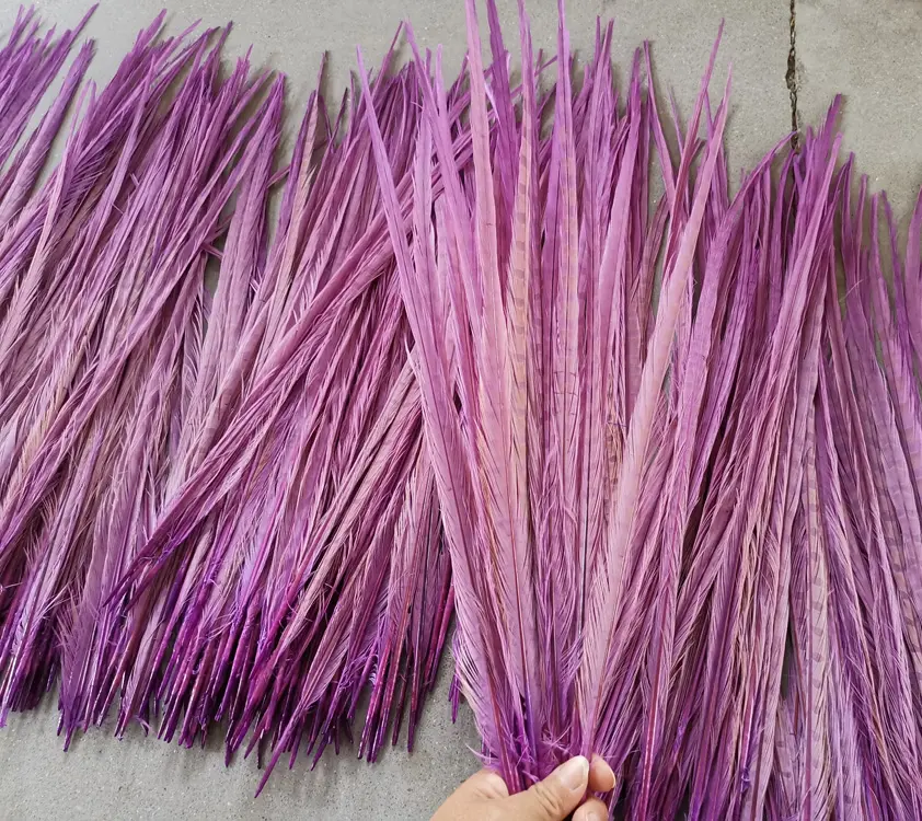 Cheap Sell Bleached Dyed Ringneck Pheasant Tail Feather For Carnival Decoration Large Decorative Feather