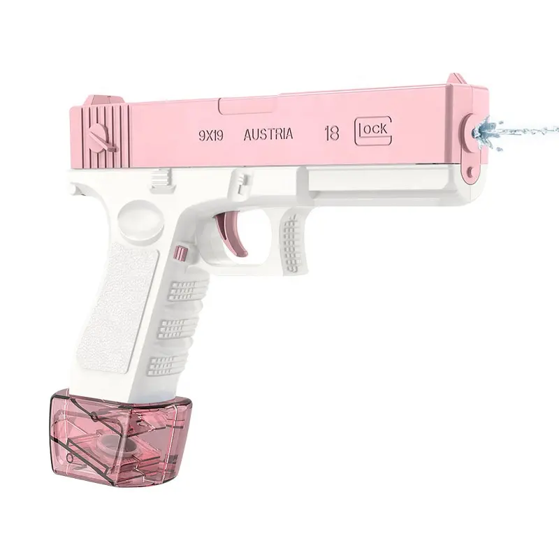 DL6753 2023 새로운 플라스틱 화재 글록 G19 총 권총 데 아구 아 전기 전자 자동 전기 물총 장난감