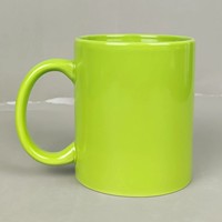 Mug à café en porcelaine émaillée colorée de 330 ml (11 oz), tasse en céramique classique multicolore avec poignée pour thé, latte, café