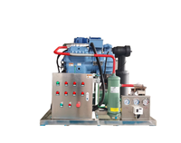 Machine à glace en flocons d'eau de mer 1T 2T 3T 5T pour quai de pêche/navires de pêche, machine à glace commerciale à eau salée, approvisionnement en usine