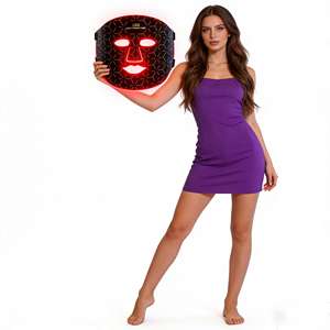 Masque de thérapie par lumière rouge pour la revitalisation de la peau du visage, thérapie par lumière rouge photonique, soin de la peau du visage, thérapie par lumière LED - Product Image 1