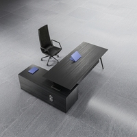 Bureau d'angle modulaire personnalisé en panneaux MDF avec 3 tiroirs, bureau informatique moderne pour la maison ou le bureau