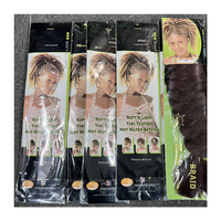 Échantillon Gratuit - Extensions de Cheveux Tresses Jumbo Synthétiques Yaki Douces et Légères, Bouclées Afro Longues, 165g - Vente Chaude