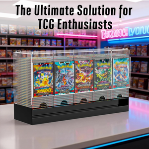 Distributeur de cartes TCG en acrylique fait main, personnalisable, 3 emplacements, logo imprimable, écologique, compatible avec les articles de collection YuGiOh - Product Image 6