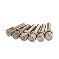 Boquilla de pulverización atomizadora de cobre de alta presión de conexión rápida para humidificación, eliminación de polvo y pulverización de plántulas, 28mm, plateada, para patio