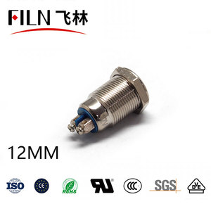 Filn 12mm 3V/6V/12V/24V thí điểm đèn bảng điều khiển gắn kết chỉ số ánh sáng đèn đỏ IP67 đèn độc lập nghiên cứu và phát triển - Product Image 3