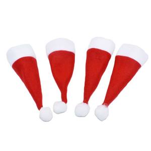 Promozionale mini natale cappelli di babbo natale supporti per argenteria forniture decorazioni per stoviglie da tavola per feste di natale - Product Image 2