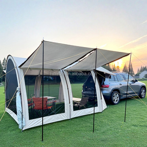 Tente de <span class=keywords><strong>camping</strong></span> portable grand espace pour l'extérieur, en polyester 210T, imperméable, protection solaire, avec poteaux en fibre de verre, pour hayon de voiture - Product Image 5