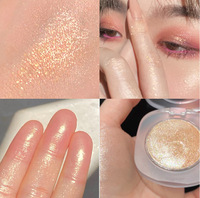 Bronzer et illuminateur pressé pigmenté sur mesure OEM, illuminateur visage, marque privée, 4 couleurs, maquillage vegan scintillant, illuminateur individuel