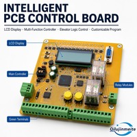 Armoire de commande d'ascenseur intelligente avec démarreur progressif, contrôleur PCB, disjoncteur et câblage organisé pour plateformes élévatrices