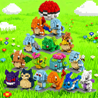 CAYI 7.5cm Nano Blocs 2nd Microparticules Briques 140 Pcs Pokemoned Have Box Instruction Blocs de Construction Éducatifs BX Jouets Enfants