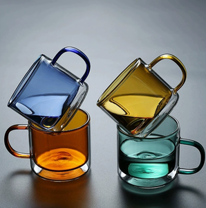 Mugs à double paroi isolants pour bière, lait, eau, DFM01 250ml, transparents, plusieurs couleurs - Product Image 1