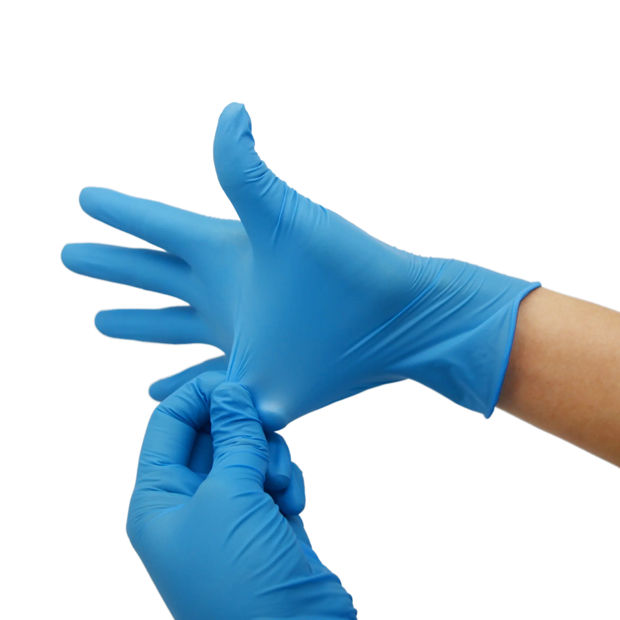 Blauwe Nitril Examen Handschoenen Poedervrij Medisch Handschoenen Onderzoek 5 Mils