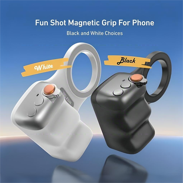 Wireless Remote Control DSLR Style Shutter Grip  Remote Control Applicable to Most Models of Android and Ios Phones