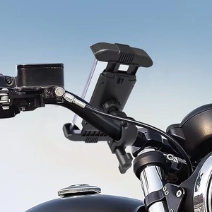 Support de téléphone pour vélo transfrontalier, fixation sur guidon, en matériau ABS, pour la conduite, avec conception anti-vibrations - Product Image 3